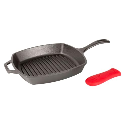 Square Cast Iron Grill Pan (10.5-Inch Grill Pan)