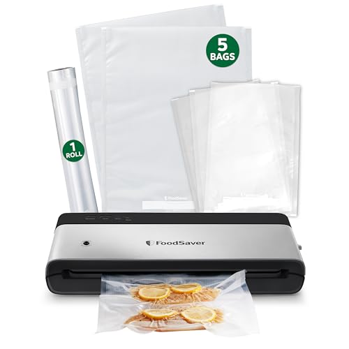 PowerVac Compact Vacuum Sealing Machine Stainless Steel & Black Vertical Storage VS0150
