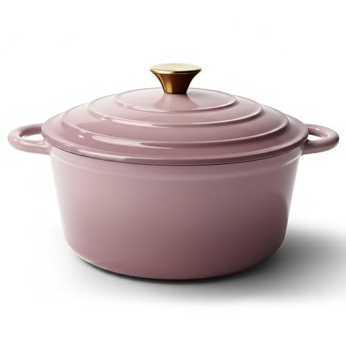 4.5 Quart Dutch Oven Pot with Lid (4.5 QT / Pink)