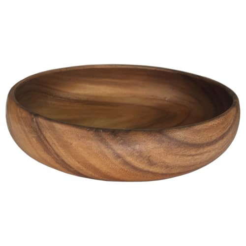 Woodard & Charles Acacia Wood Large Multipurpose Serving Bowl (10" x 1.75" Set of 1)