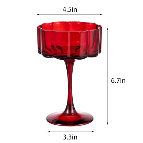 Vintage Champagne Coupes Glass Cute Martini Cocktail Glasses (24 Count)