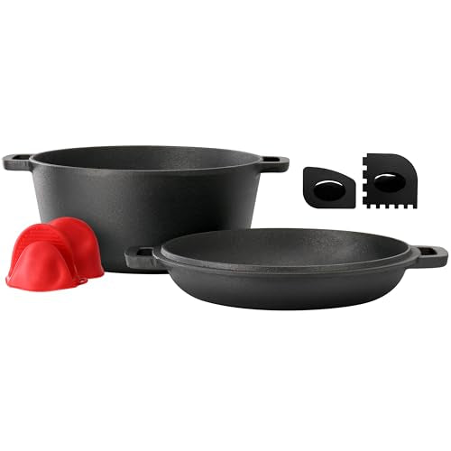 5 Quart Pre Seasoned 2 (5 Quart / 2-in-1 Dutch Oven)