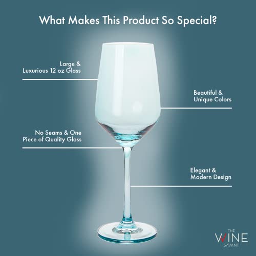 Colored Wine Glass Set (6 Count)