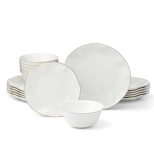 Blue Bay White Porcelain 18 (18-Piece Dinnerware Set)