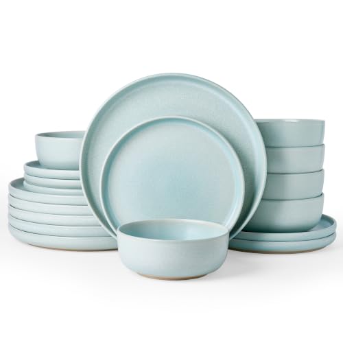 Milkyway 18 Piece Stoneware Dinnerware Set (Light Blue / Service for 6 (Standard Dinner Set))