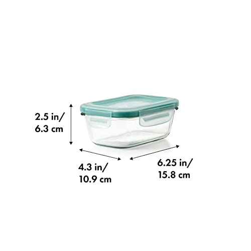 Good Grips 1.6 Cup Smart Seal Airtight Glass Rectangle Container (Clear)