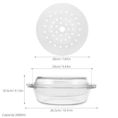 Microwave Steamer with Lid And Ceramic Steaming Tray