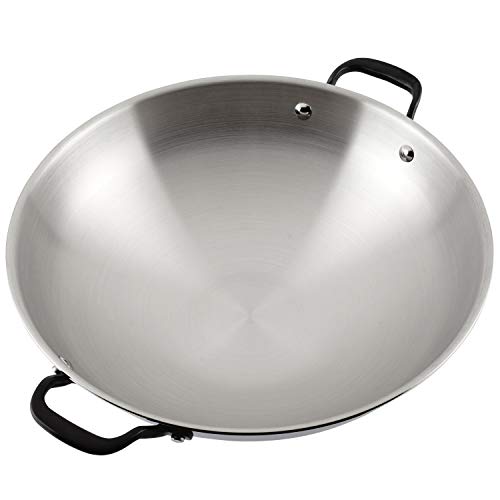 5 Ply Clad Stainless Steel Induction Wok