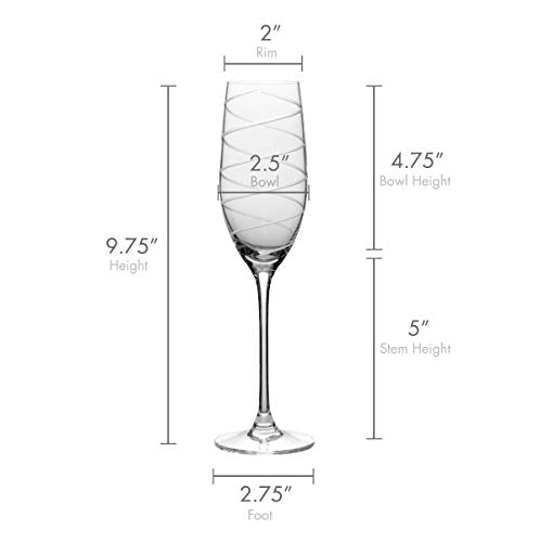 Crystal Cheers Champagne Flutes (4 Count)