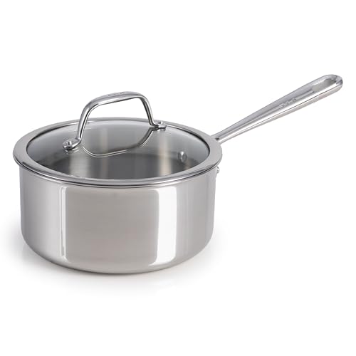 Pro Tri Ply Stainless Steel 2 qt Saucepan with Lid