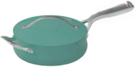 Cuisinart Ceramic Cookware Set, Nonstick 12-Piece Pots and Pans Set for Even Heat Cooking, Dishwasher Safe, Stainless Steel Handles & Easy Cleanup, Teal, 34C-12TL