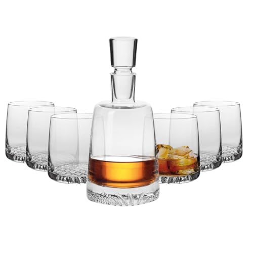 Whisky Set Decanter 32.1 oz & 6 × 10.1 oz Glasses