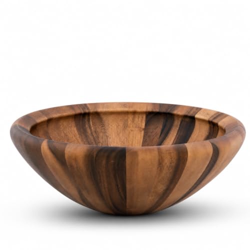 Acacia Wood Salad Bowl (6" Tall x 16" Diameter)