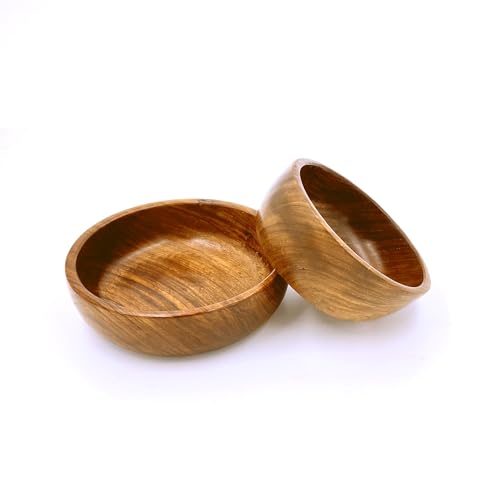 Wooden Mixing Bowls Set of 2 for Home and Kitchen