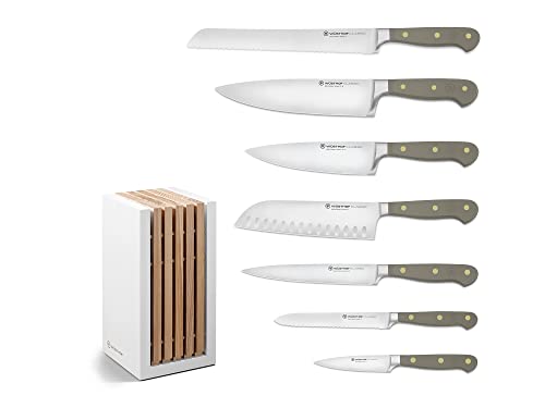 Classic Velvet Oyster 8 Piece Knife Block Set
