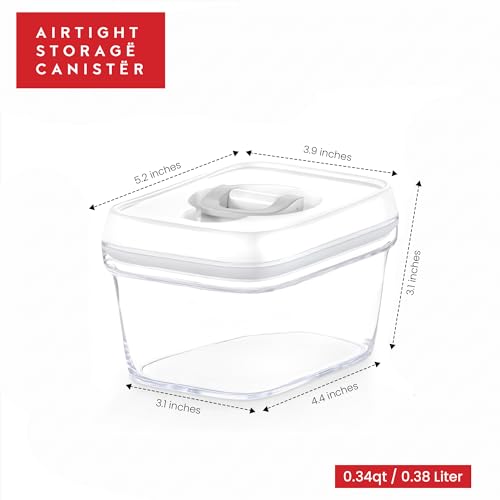Airtight Food Storage Containers with White Lids (05 - 0.4 liter (Set of 6))