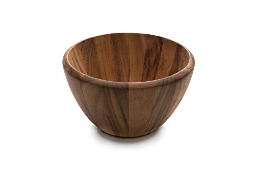Acacia Wood Salad Bowl (12" Extra Large Madera Salad Bowl)