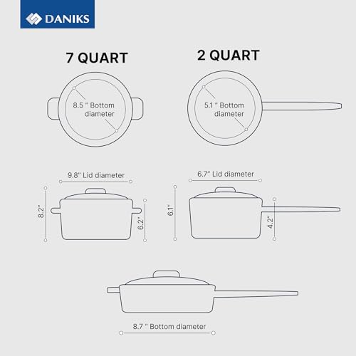 Modern 11 Piece Stainless Steel Cookware Set with Glass Lids (11 Count)