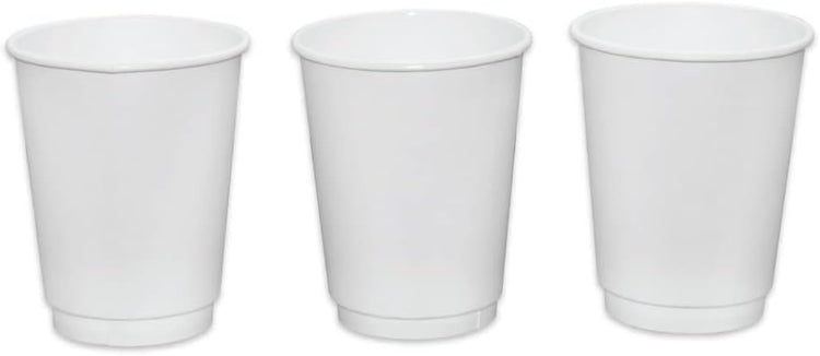 Insulated Paper Cups for Coffee & Tea Made in USA | Recyclable Double Wall Disposable To-Go Cups for Hot Beverages | Sturdy, Food Safe, and Eco-Friendly Hot Cups (12 oz, 500 Count)