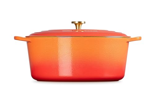 Enameled Cast Iron Oval Dutch Oven
