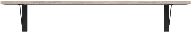 DINZI LVJ Long Wall Shelves, 31.5 Inch Wall Mounted Shelves Set of 2, Easy-to-Install, Wall Storage Ledges with Sturdy Metal Brackets for Living Room, Bathroom, Bedroom, Kitchen, Greige