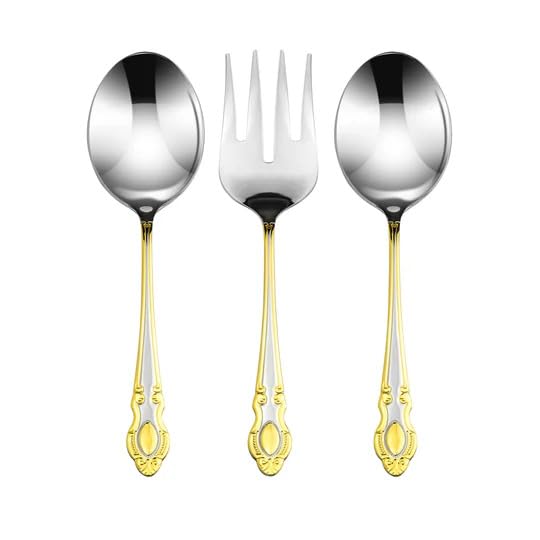 Venezia Collection Gold Flatware Serving Set for 12 (12 Count)