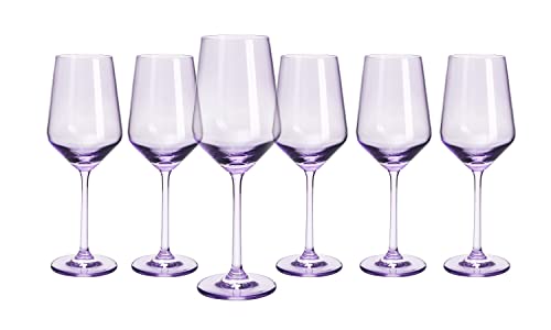 Purple Colored Wine Glass Set (6 Count)