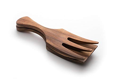 Acacia Wood Salad Utensil Set (10" Large Farmhouse Salad Utensil Set)