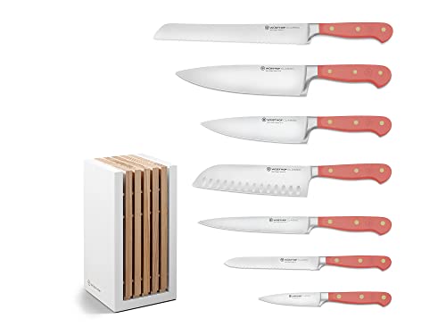 Classic Coral Peach 8 Piece Knife Block Set (8 Count)