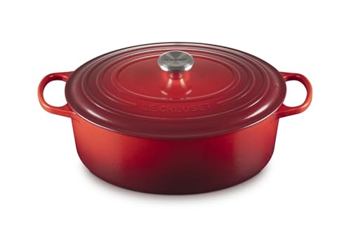 Enameled Cast Iron Oval Dutch Oven