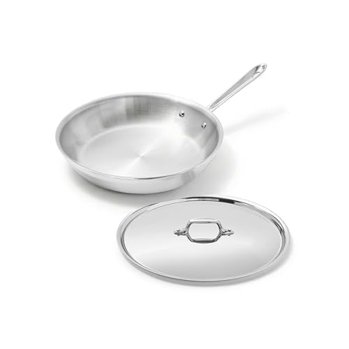 D3® Stainless Steel 10 inch Frying Pan Covered