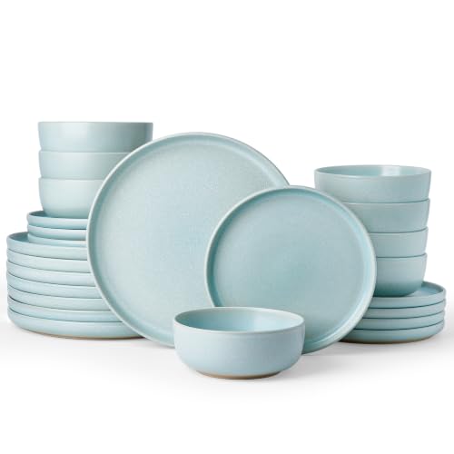 Milkyway 24 Piece Stoneware Dinnerware Set (Light Blue / Service for 8 (Standard Dinner Set))