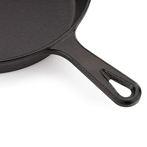 Pre Seasoned Cast Iron Skillet (10.25-Inch (1-Pack) / Black)