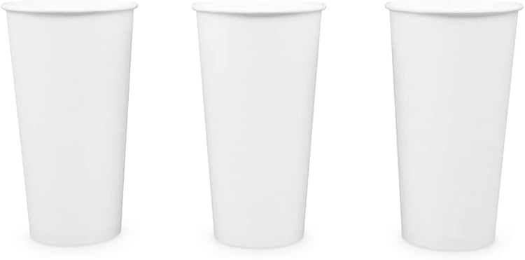 Paper Cups 20 oz 500 Pack for Coffee & Tea 20 oz Made in USA | Bulk 500 Count for Home, Office, Restaurants & Parties | Recyclable Disposable 20 Ounce To-Go Cups for Hot Drinks
