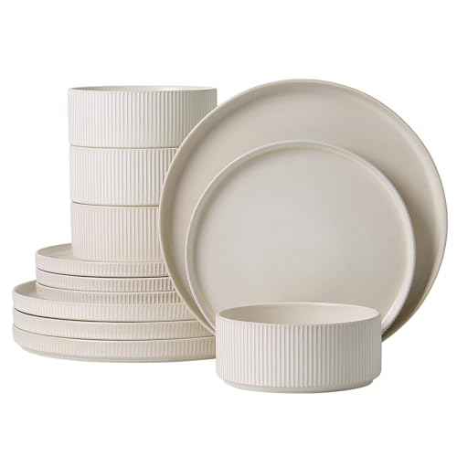 Stoneware Dinnerware Sets for 4 (12 Count)
