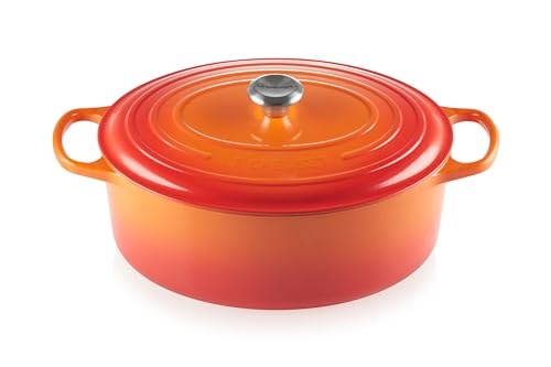 Enameled Cast Iron Oval Dutch Oven