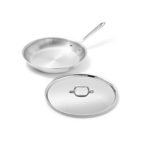 D3® Stainless Steel 12 inch Frying Pan With Lid