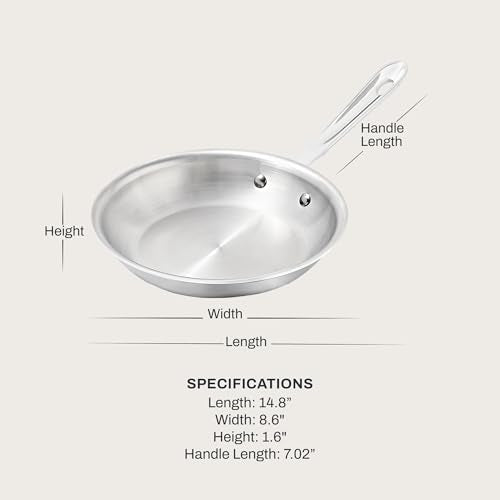 D3 Stainless Steel 8" Fry Pan