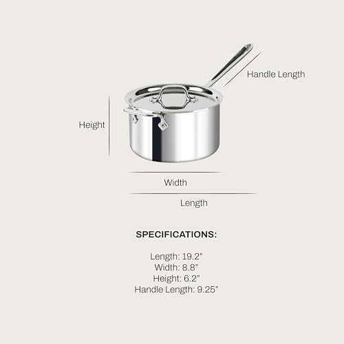 D3 Stainless Steel 4 Qt Saucepan with Lid