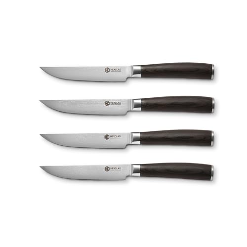 Espresso 4 Piece Damascus Steel Steak Knife Set (4 Count)