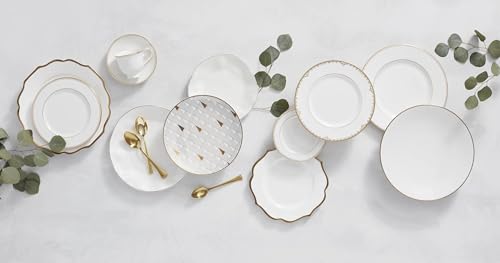 Blue Bay 4 Piece Set Dinner Plates (Dinner Plates, Set of 4, White)