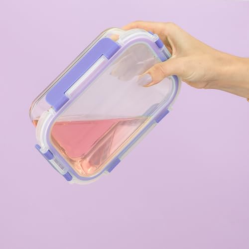 24pc Borosilicate Glass Storage Containers with Lids (Color Very Peri)