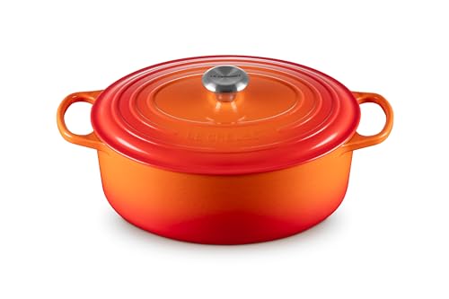 Enameled Cast Iron Oval Dutch Oven