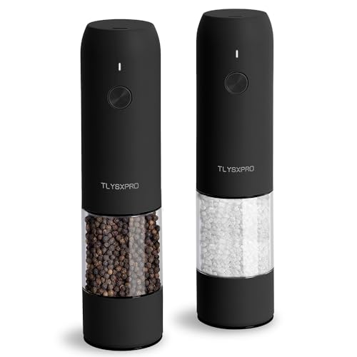 Electric Salt and Pepper Grinder Set (Black)