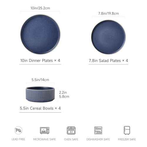 Stoneware Dinnerware Sets for 4