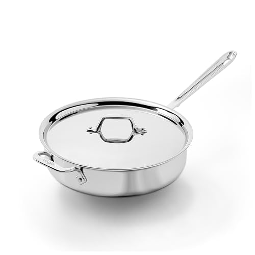 D3 Stainless Steel 4 Qt Sauté Pan with Lid