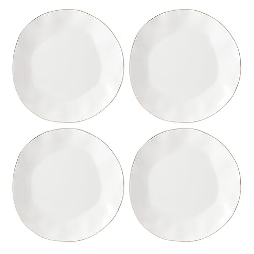 Blue Bay 4 Piece Set Dinner Plates (Dinner Plates, Set of 4, White)