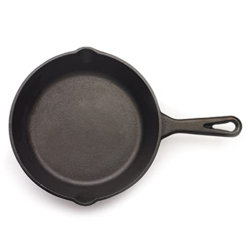 Pre Seasoned Cast Iron Skillet (8-Inch (1-Pack) / Black)