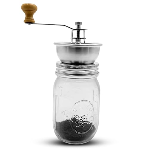 Stainless Steel Coffee Grinder Lid Attachment for Regular Mouth Mason Jars (Regular)