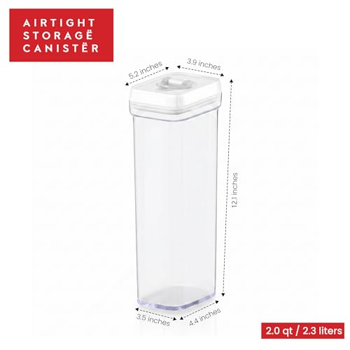 Pasta Storage Containers for Pantry (Set of 2 Pasta - 2 Quarts)